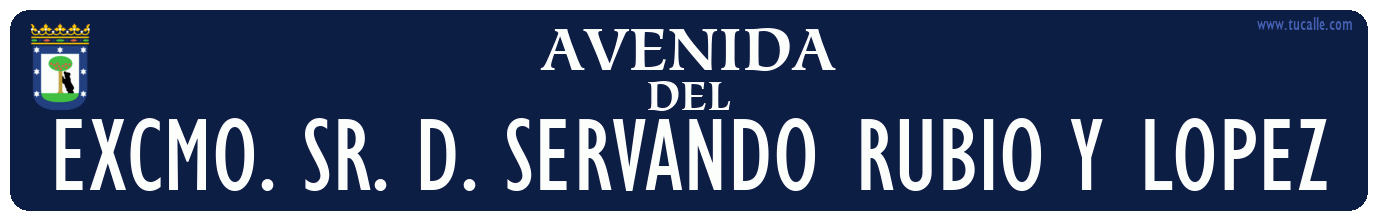 cartel_de_avenida-del-Excmo. Sr. D. Servando Rubio y Lopez_en_madrid_antiguo